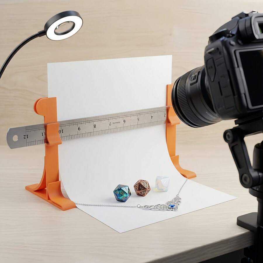 2pcs Portable Mini Photography Backdrop Stand With Clips, Desktop Photography Studio Background Paper Support Holder, Suitable For Shooting Small Products, Jewelry And Handmade Items - Multicolor - View 1