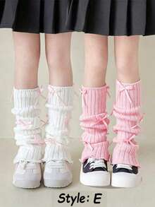 Bow Decor Minimalist Children Socks, Casual Daily Wear - Multicolor - View 16