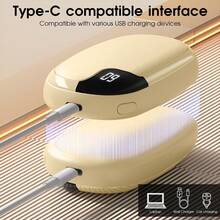 2pcs Reusable Rechargeable Portable Pocket Hand Warmers, Upgraded Version With Digital Display, Outdoor Heater, Suitable For Travel, Camping And Hunting, Winter Essential Accessory - Digital Display Model - View 3