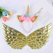 1pc Rainbow Color Animal Unicorn Angel Wings Costume Party Accessory For Halloween Cosplay, Performance & Birthday Party - Multicolor - View 23