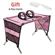 ENSSU [Best Seller] Cat & Dog Universal Grooming Table, Home Foldable Cat Trimming & Styling Pet Grooming Table With Fixed Support, Detachable Pet Care Bed & Puppy Hammock - one-size - View 13