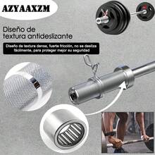 Barra Olimpica De Ejercicio Profesional 1.2M Barra Para Levantamiento Pesas - Negro - Ver 4