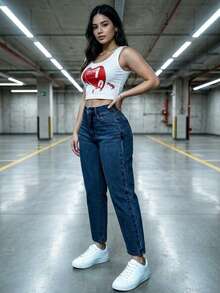Women Jeans - Dark Wash - View 3