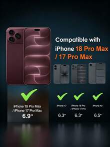 3 عبوات [2026 جديد] واقي شاشة زجاجي مقسى 9H متوافق مع آيفون Duo/18 PRO/18 Pro Max (6.9 بوصة)، شفاف عالي الدقة، مقاوم للخدش، مقاوم للبصمات، مقاوم للكسر، خالي من الفقاعات، سهل التركيب، متوافق مع الحافظات، هدية عيد ميلاد للأصدقاء والعائلة - شفاف - مشاهدة 2