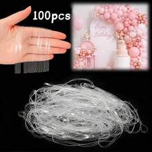 30/50pcs Transparent Rubber Bands, Used For Balloon Arch, 3.8 X 0.23 Inch Soft Elastic Balloon Arch Ribbon, Trash Can Book Band, Office File Folder, Christmas Wreath Decoration. - View 12