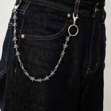 Hip Hop Punk Street Style Metal Star Chain Pants Chain Niche Design European & American New Unisex Versatile - Ancient White K - View 1