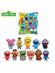 1PC Officially Licensed 3D Anime Mystery Blind Box Keychain Random One Elmo Bert Surprise Bag Exquisite Collectible Keychain Wallet Backpack Mobile Phone Pendant Decoration Entertainment Accessory Party Friends Birthday Surprise Gift - MN-35500 - View 3