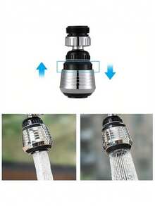 1pc Faucet Extender, Water-Saving Anti-Splash Aerator, 360° Rotating Sink Replacement Part, Soft Shower And Powerful Spray, Water-Saving Anti-Overflow Design For Kitchen And Bathroom Sink, Tool-Free Installation, Compact Shower Head, High-Quality Water Flow, Rust-Resistant Material, Sink Sprayer, Ideal Gift For Halloween, Christmas, Birthday - Multicolor - View 4