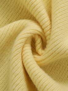 Plus Size Women's Autumn/Winter Long Cardigan, Vintage Casual Colorblock Knit Cardigan Sweater - Yellow - View 7