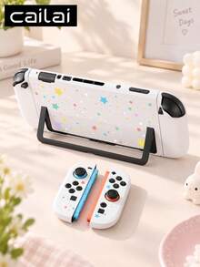 Cailai, Set Aksesori Konsol Game Switch2 (2025)/Switch NS/Switch OLED dengan Motif Bintang Warna-warni, Casing Pelindung Konsol Game/Dock Case/Tas Penyimpanan, Cangkang Lembut TPU, Cantik dan Praktis, Dudukan Portabel, Portabel untuk Perjalanan, Anti Jatuh, Anti Gores, Anti Noda, Hadiah Modis dan Romantis - View 27