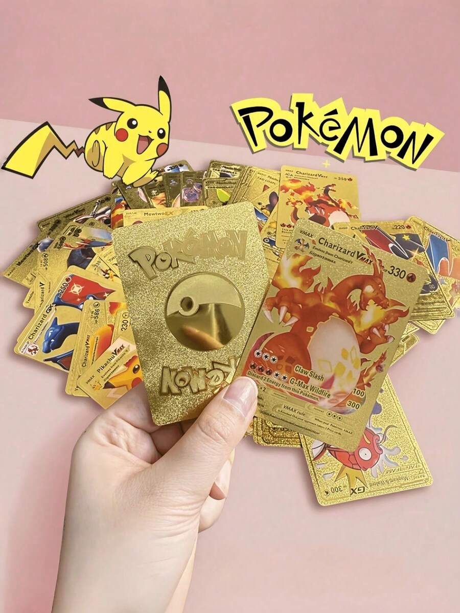 asmodee Pokémon Anime Gold Foil Card Box - Pokémon & Ash Character Collection | Rare Trading Cards For Collectors, Birthday Gifts | Shiny Black & Silver Foil Card Set, Perfect Gift For Collectors - Multi-color - View 1