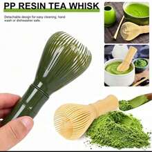 1pc Matcha Whisk, PP Resin Material Matcha Stirrer, Traditional Handmade Japanese Matcha Whisk, Matcha Brewing Accessories, Ramadan, Tablecloth, Tray - Multicolor - View 3