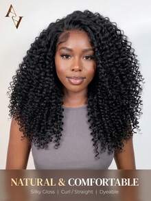 ARABELLA 1pc & 3pcs Jerry Curly Natural Color Human Hair Bundles 100% Human Hair Extensions Brazilian Hair Bundles Unprocessed Virgin Hair Weave Bundles Human Hair Extensions - SNatural - View 3
