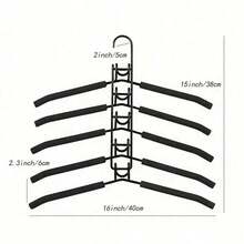 Gantungan Baju Logam Tebal Hemat Ruang 5/2/1, Desain Multi-Lapisan 5-in-1, Dengan Bantalan Busa Anti Selip, Cocok Untuk Mantel, Sweater, Jas, Dan Kaos - MultiWarna - View 8