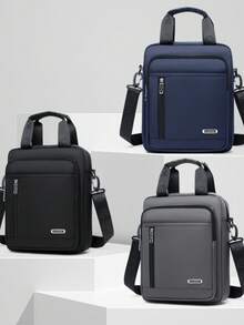 1pc New Style Crossbody Shoulder Bag Business Casual Commuter Multi-Layer Vertical Minimalist Versatile Men's Handbag - Multicolor - View 7