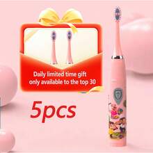 AXH. Electric Toothbrush Smart Cartoon Soft Bristle Toothbrush With Replacement Brush Heads - Multicolor - View 9