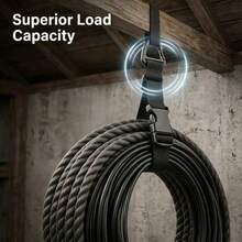 XISIYUJZ 17 Inch Adjustable Storage Straps With Triangle Clips, Extension Cord Holder Organizer For Garage Storage, Heavy Duty Cord Hanger For Workshop Tools And Cables, Black - Multicolor - View 10