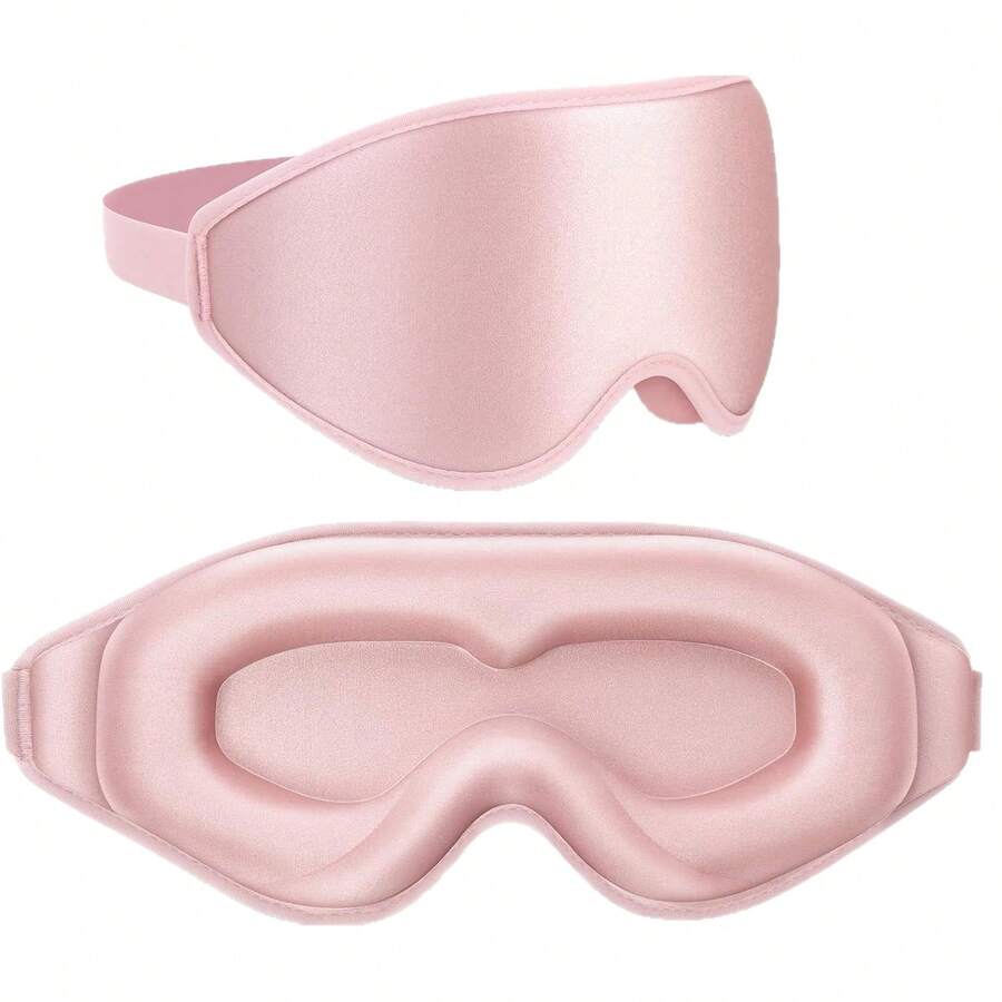 1 buah Masker Tidur Anti Cahaya 3D Berkontur, Ramah Kulit & Bernapas, Dapat Diatur, Cocok Untuk Tidur Siang di Rumah, Kantor, dan Perjalanan - MultiWarna - View 1
