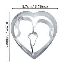 430 Stainless Steel Cookie Cutter Set, Wedding Decor, Stainless Steel Valentine's Day Cookie Mold Heart Shape Men's Women's Cookie Fondant Embossed Cutter - View 4