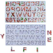 26 Alphabet & Number Silicone Molds, High Gloss Resin Casting Molds, Suitable For DIY Crystal Pendants, Keychains, Jewelry, Birthday & Holiday Gifts, Handmade Jewelry - A - View 8