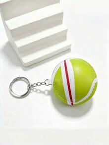 New Sports Style DIY Handmade Sports Series PU Padded Ball Keychain 1pc Baseball Volleyball Basketball Football Rugby Tennis Key Pendant Anti-Lost Creative Gift For Lovers Friends Girlfriend Holiday Souvenir Phone Car Accessories Key Ring - Multicolor - View 7