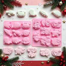 2pcs Silicone Molds, 9 Types Of Marine Animals / 8 Types Of Land Animals, Christmas Silicone Molds, Plaster Craft Silicone Molds, Resin Silicone Molds, Handmade Soap Silicone Molds, Various DIY Decorative Ornament Silicone Molds, Holiday Materials, Party Materials. Turtle Silicone Mold, Highland Cow Silicone Mold, Sheep Silicone Mold, Hedgehog Silicone Mold, Whale Silicone Mold - A - View 1