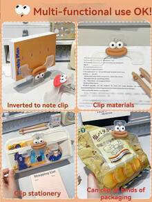 DIY Sausage Lips Page Clip, Notebook/Book Page Clip, Large Stationery Clip, Suitable For Reading, Diary, Creative Book Clip, Practical Memo Clip, Fixed Manual Clip, Student Music Clip, Snack Sealing - Multiple Styles - View 6