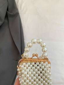 1pc Girls Beaded Special Material Clasp Closure Exquisite Handbag Crossbody Bag Suitable For All Seasons Daily Use - A - View 7