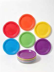 20/10/1 buah Piring Kertas Mini Warna-warni, Piring Dessert Bulat Sekali Pakai Kapasitas Besar, Piring Kertas Tebal Warna Solid, Perlengkapan Dekorasi Meja Pesta, Cocok untuk Pesta Ulang Tahun, Makan Malam, dan Acara Lainnya - A - View 4