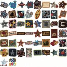 somoving 50Pcs American Retro Y2K Lucky Graffiti Sticker Set, Korean Cartoon Style Waterproof Removable Decals, DIY Decor For Guitar, Suitcase, Water Bottle, Scrapbook, Holiday Party Gift Bag Fillers - Multicolor - View 3