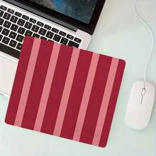 Red Striped Square Mouse Pad Small Mousepad Aesthetic Art Desk Accessories With Stitched Edge Non-Slip Rubber Base Computer Desk Pad 9.4x7.8Inches Table Mat For Home Office As Gift For Friends - View 10