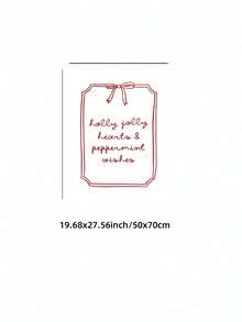 1pc Frameless Christmas Quote Preppy Cute Holiday Wall Art Dorm Bedroom Apartment Decor Back To School Funky Posters Dorm Essentials - Multi-color - View 10