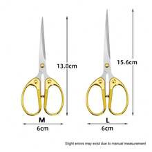 3pcs Gold Rust-Proof Metal Scissors, Sharp Blades & Comfortable Handle, Multi-Purpose Stainless Steel Cutting Tool, Suitable For Office Supplies, Home, Kitchen, Sewing Accessories, Teacher Supplies & Travel Essentials - Multiple Styles - View 18