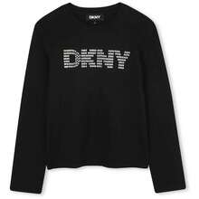 DKNY تيشيرتات للفتيات الشابات - الأسود - مشاهدة 1
