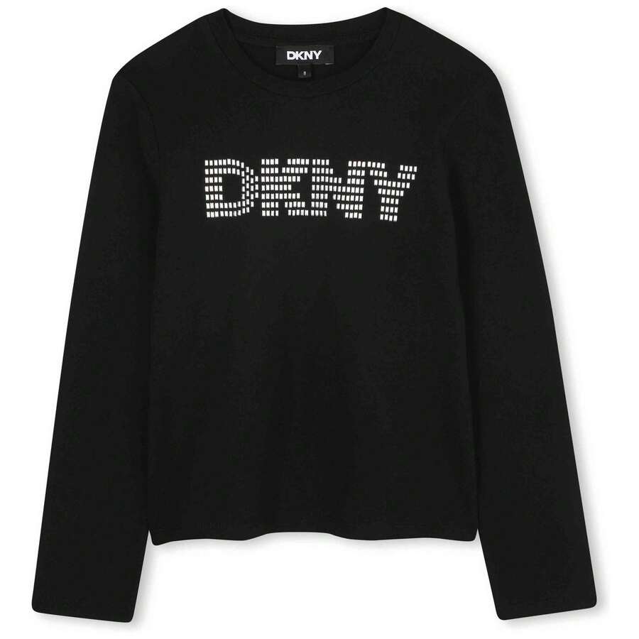 DKNY تيشيرتات للفتيات الشابات - الأسود - مشاهدة 1