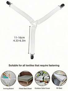 1/2/4/8pcs Adjustable Elastic Bed Sheet Clips Set, Knitted Bed Sheet Fasteners, Ensure Bedding Stability, Hand Wash Only, Non-Slip Clips, Suitable For Mattress, Sofa And Tablecloth, Universal Bed Sheet Clips, Bed Sheet Fixing Clips - Multicolor - View 3