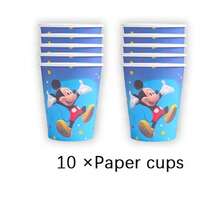 Perlengkapan Pesta Ulang Tahun, Set Piring, Gelas, dan Serbet Kertas Sekali Pakai Warna Biru, Dekorasi Peralatan Makan Kartun untuk Ulang Tahun, Halloween, Thanksgiving, Natal - MultiWarna - View 8