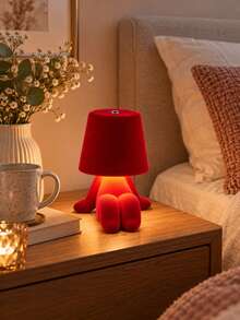 Adorable Character Night Light USB Rechargeable Touch Table Lamp 3 Color Modes Portable Bedside Lamp For Bedroom Desk Living Room Decor - Multi-color light - View 4