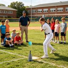 Baseball Hitting Trainer 1/3 Balls Included Auto Pop Up Hands-Free Auto Pop Up Trainer Portable Sports Tee Popper Solo Practice - Multicolor - View 10