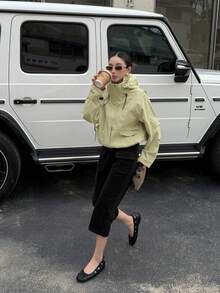 Women's Minimalist Softshell Jacket With Lining, Comfortable And Warm, Fashionable For Outdoor Sports, Holidays, Vacations, Daily Wear, Apré Fashion Multi-Style Outfit - Light Beige - View 3