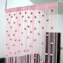 String Curtain Panels Door Fly Screen Room Divider Hanging Rose Flower Curtains - UK-l434002 - View 1