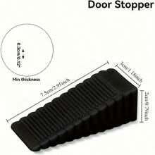 4pcs Heavy Duty Door Stopper - Non-Slip Serrated Grip Door Wedge, No Installation Required, Durable Rubber Material - Anti-Collision Door Stopper, Suitable For Home, Office, Commercial Use - Floor Protector & Door Stabilizer, Home Accessories - Multicolor - View 7