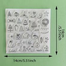 Snowflake Christmas Ornament Clear Silicone Stamp,Winter Holiday Decor Transparent Rubber Seal For Card Making Scrapbook Journal DIY Craft Stamp - SD-2 - View 43
