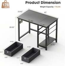 Computer Armoires & Hutches - Black - View 7