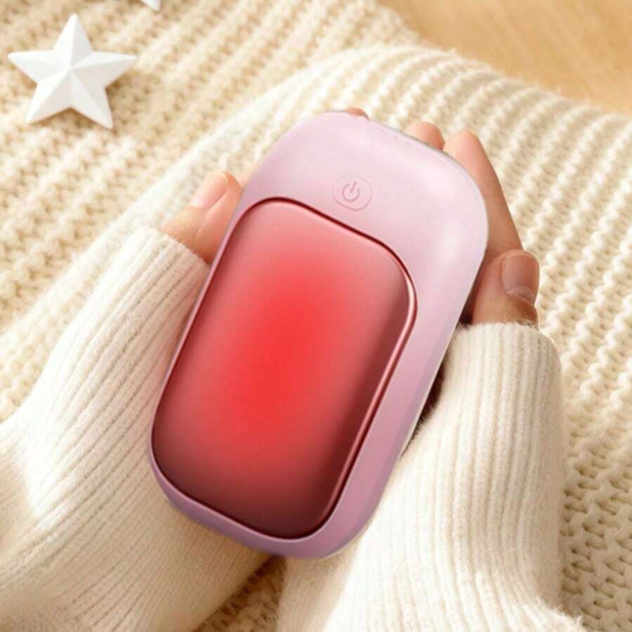 مدفأة يد محمولة من مادة مزدوجة، تصميم مغناطيسي 2 في 1، دفء مزدوج، قابلة للتعديل على 3 مستويات، أسلوب بسيط، قطعة واحدة/قطعتان، دفء الشتاء، أسود/وردي/أبيض، 3 ألوان متاحة، سعة البطارية: 2000mAh - A - مشاهدة 1
