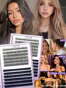 ELYCO 186 Clusters Large Capacity Mixed Pack, 10-16mm Different Styles Optional, 0.07mm D Curl Fluffy False Eyelashes, DIY Handmade Self-Application Eyelashes, Ultra Soft Reusable, Suitable For Beginners, Parties, Travel, Music Festivals - D - View 7