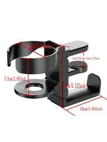 2-In-1 Table Cup And Earphone Stand - Gaming Earphone Stand 360 ° Flexible Rotation Multi Functional Storage For Office Home Gaming Space Saving Simple And Convenient Suitable Computer Desk Desk - Black - View 6