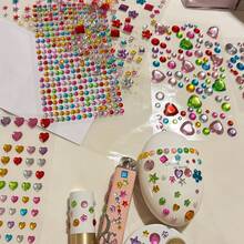1 Set 1pc Colorful Gem Stickers, Diamond Stickers, Acrylic Crystal Stickers, DIY 3D Decoration, Rhinestone Stickers, Y2K Handmade Stickers, Stickers, Everything Can Be , Bling Bling (Random Color And Arrangement Order For Each Style) - Multicolor - View 1