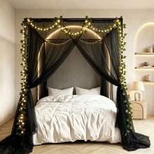 Outdoor Mosquito Net, Curtain Bed Canopy, Rainbow Mosquito Net, Princess Mosquito Net, Suitable For Four-Post Bed Canopy Elegant Mosquito Net Set, Mosquito Net With Hooks And Tassel Rope, Screen-Style Bed Canopy Curtain, Mosquito Net - 4-door Model - View 6