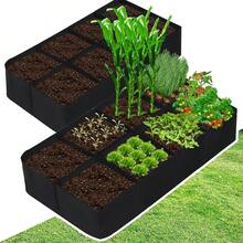 Extra Large 8-Compartment Raised Garden Bed Set, Modern Style, Weather-Resistant Rectangular Planter Box, Floor-Standing, With Indoor/Outdoor Accessories, Suitable For Vegetable And Flower Planting, Ideal Gift For New Year, Valentine's Day, Easter - Multicolor - View 10